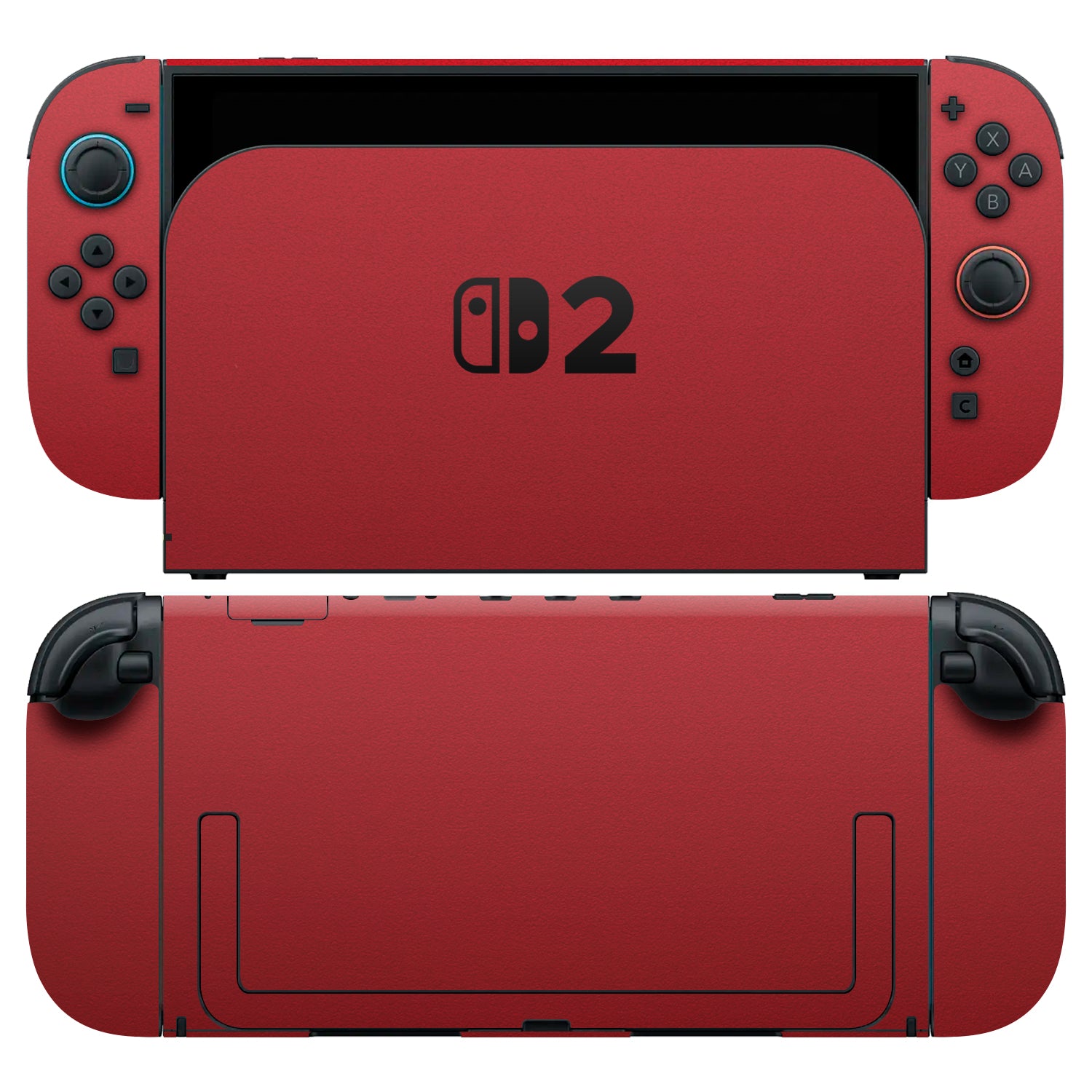 nintendo switch 2 textured matt red skins and wraps