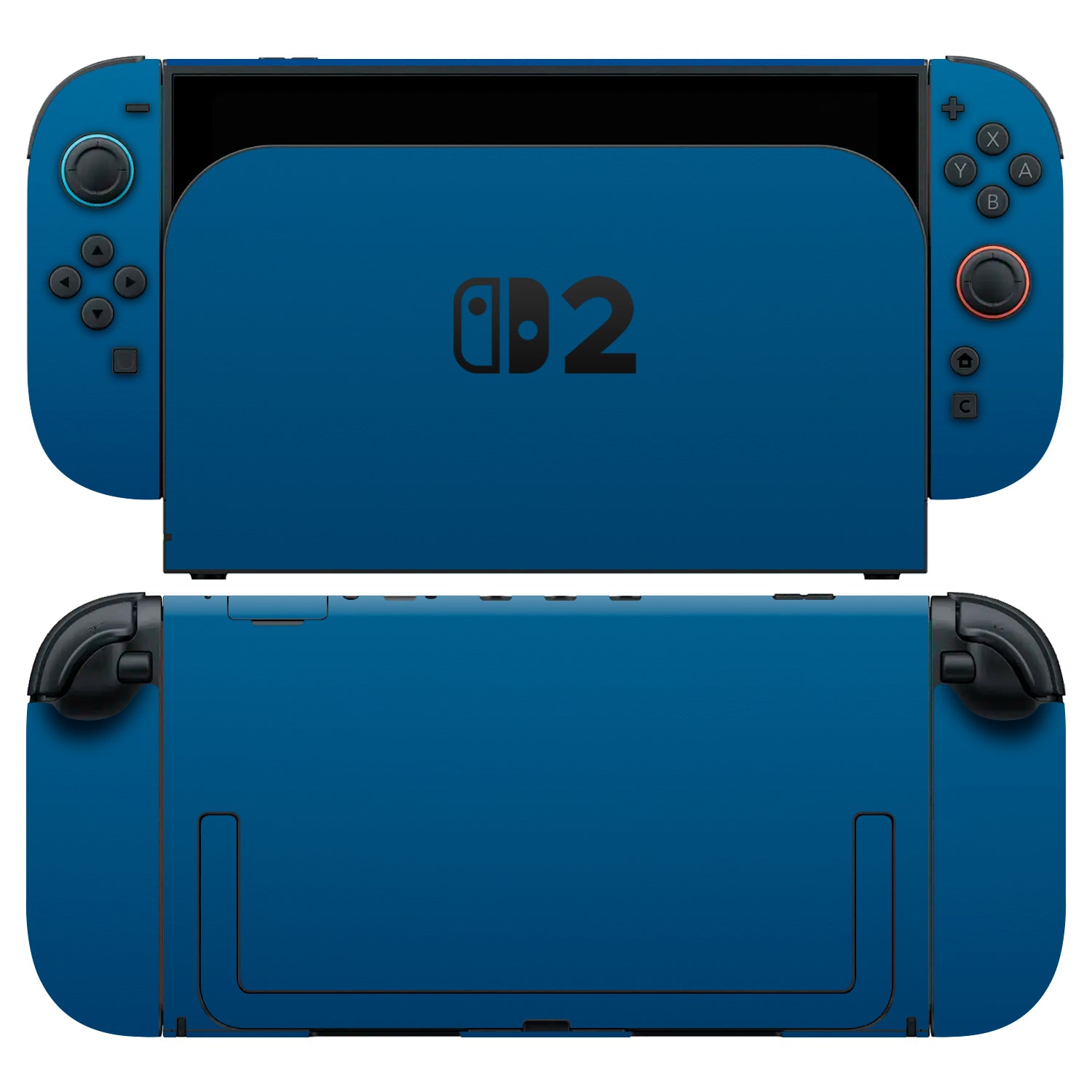 nintendo switch 2 textured matt blue skins and wraps