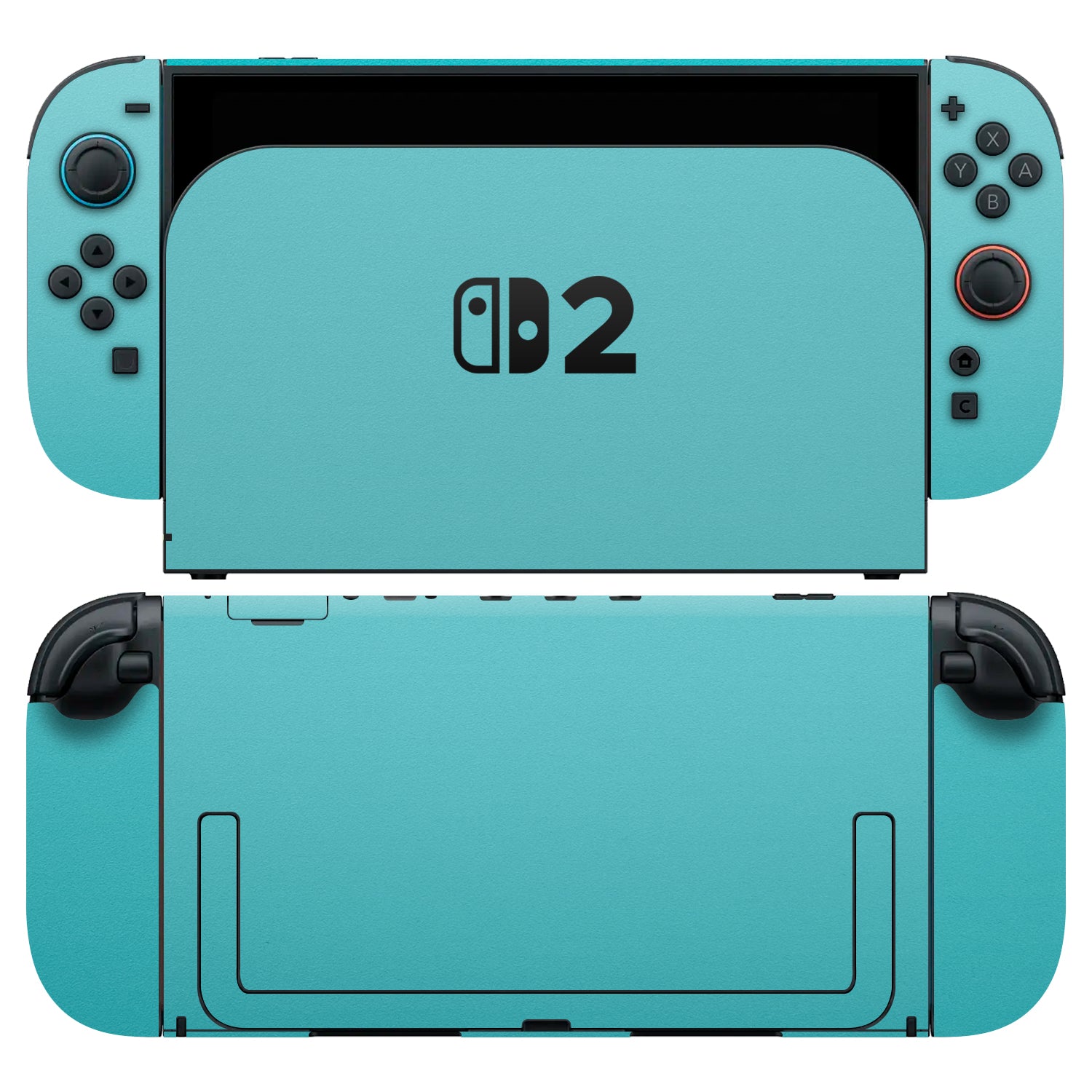 nintendo switch 2 textured matt turquoise skins and wraps
