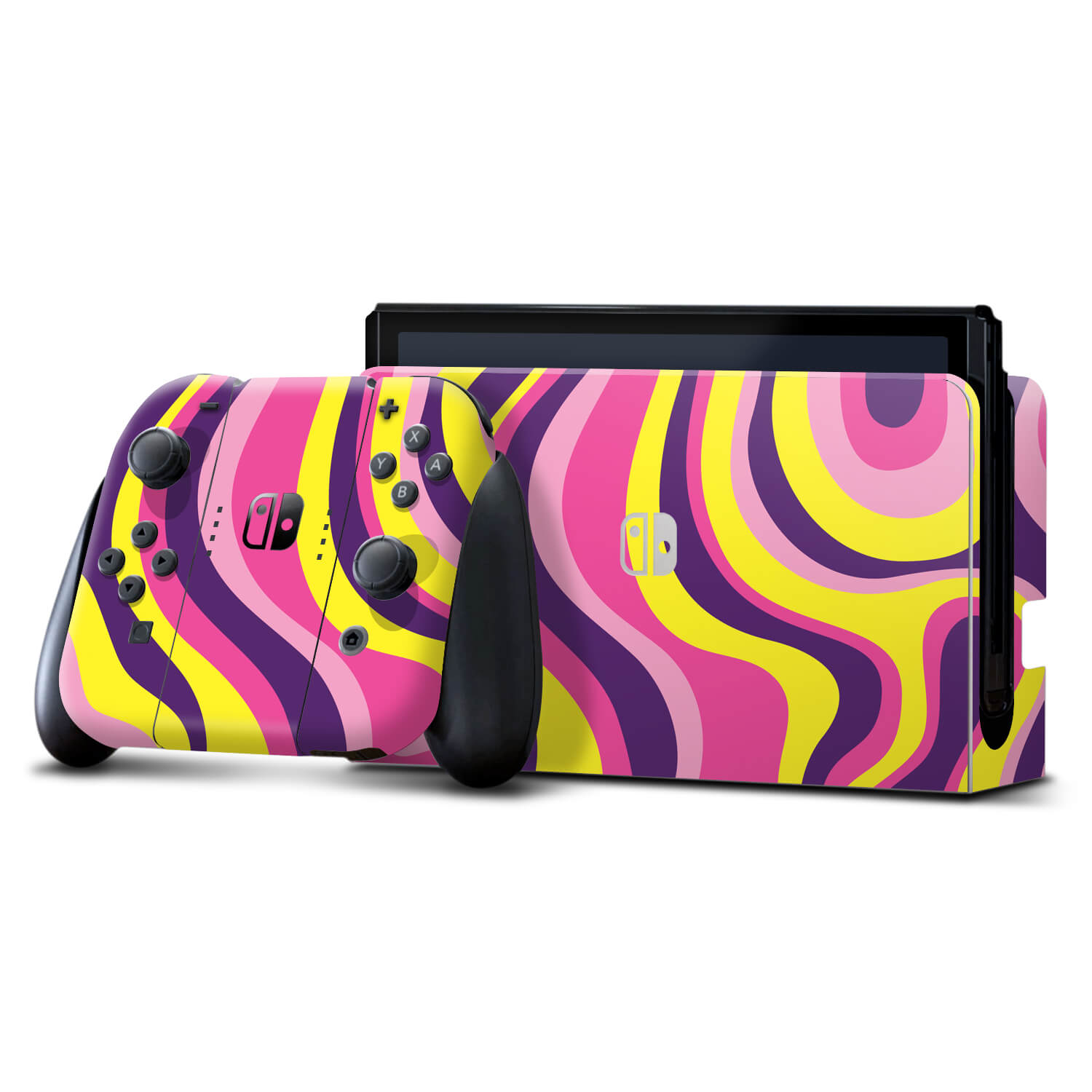 Nintendo Switch OLED Abstract psychadelic skins