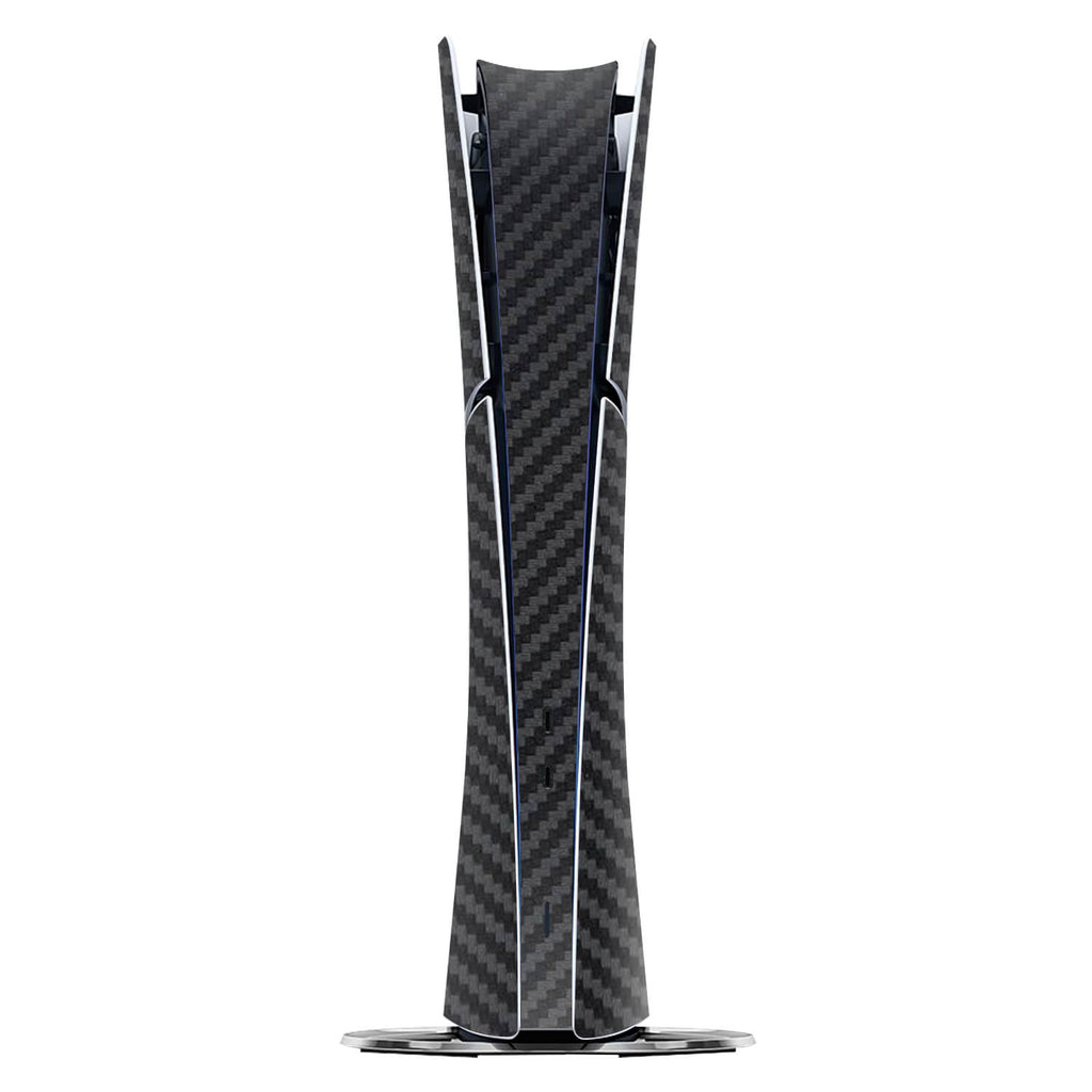 PS5 Slim (Digital Edition) Black carbon fibre skins