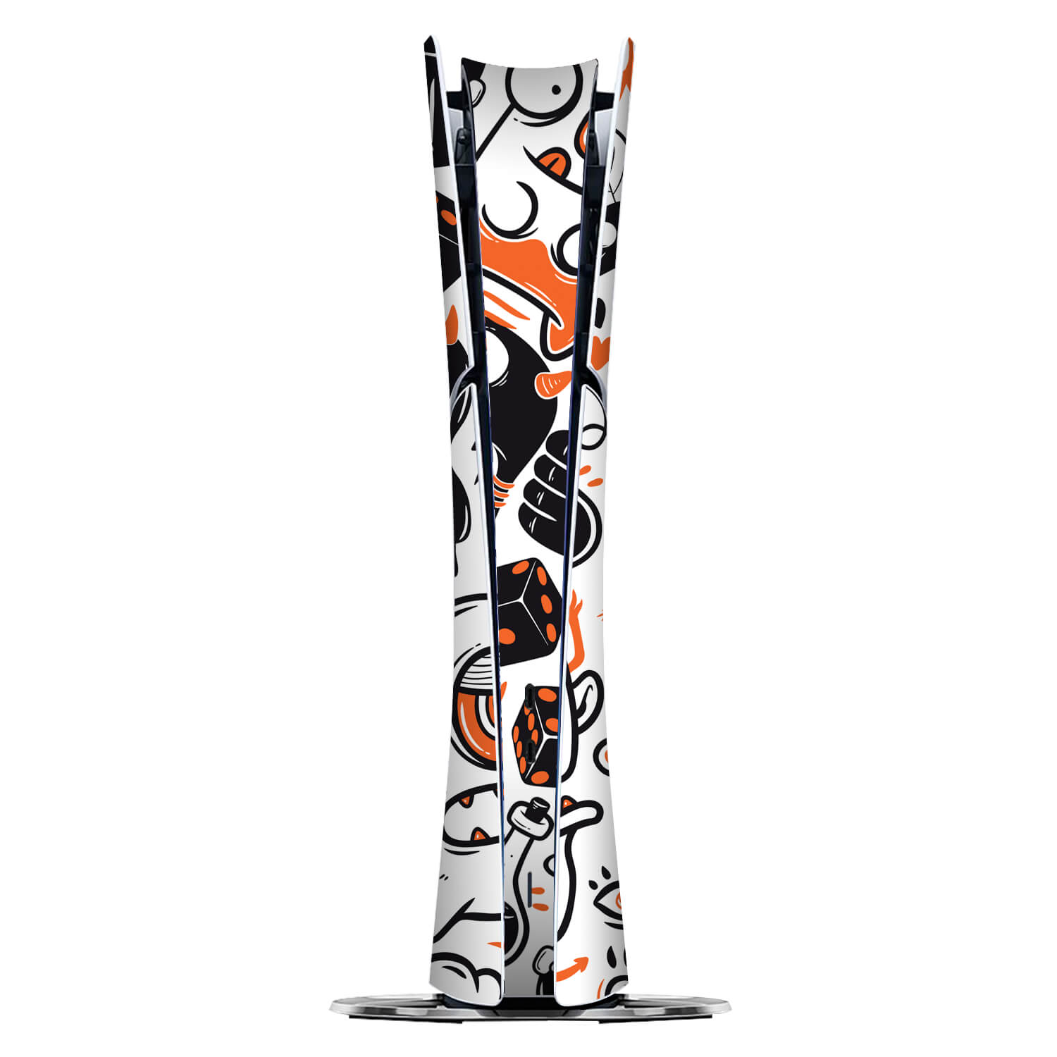 PS5 Slim (Digital Edition) Doodles monster orange skins