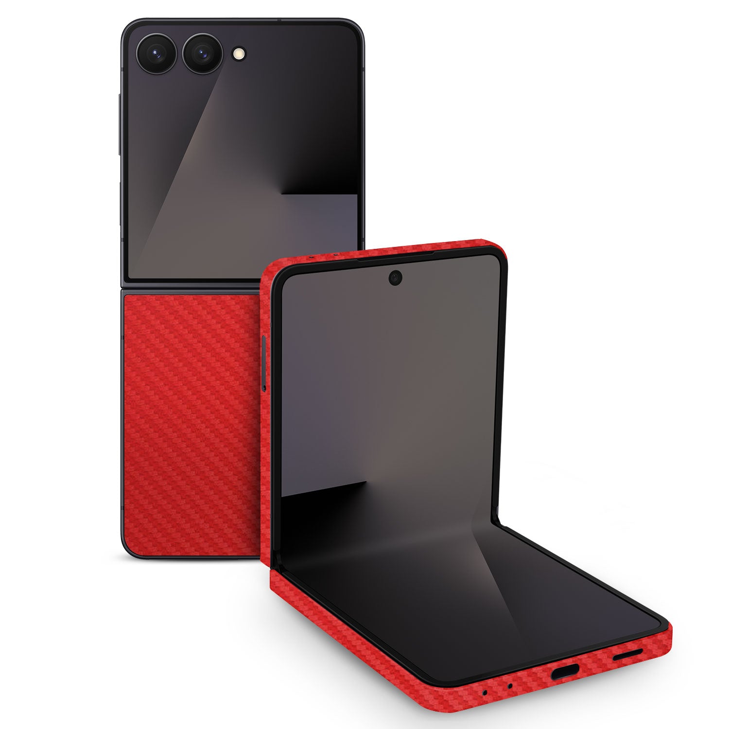 Samsung Galaxy Z Flip 7 Red Carbon Skins