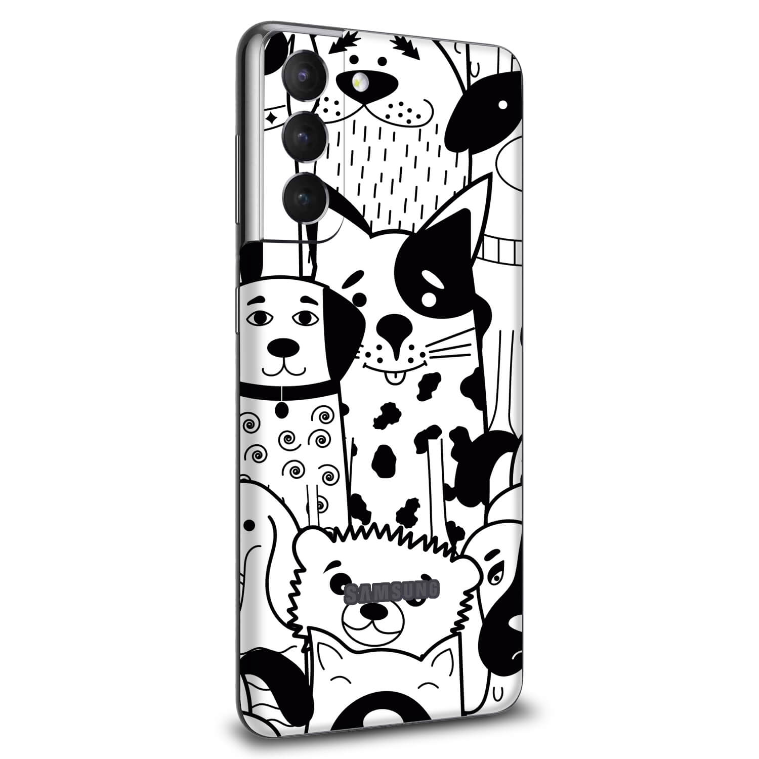 Samsung Galaxy S21 Doodles dog skins