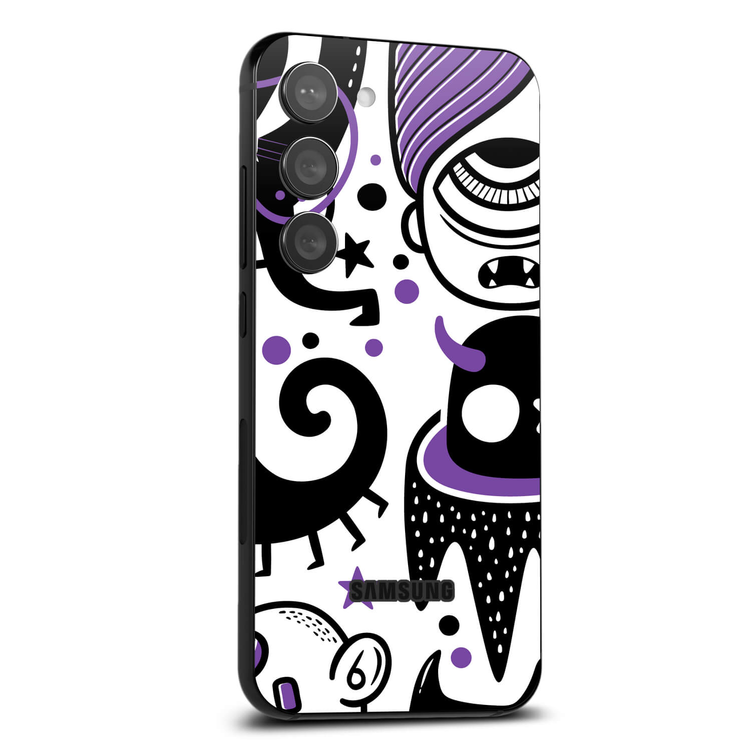 Samsung Galaxy S23 Doodles monster purple skins