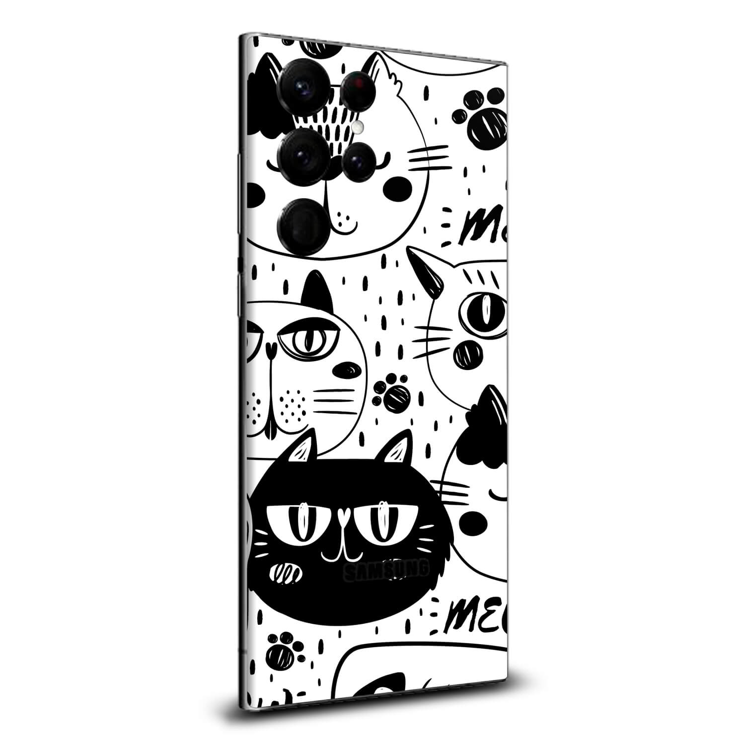 Samsung Galaxy S24 Ultra Doodles cat skins