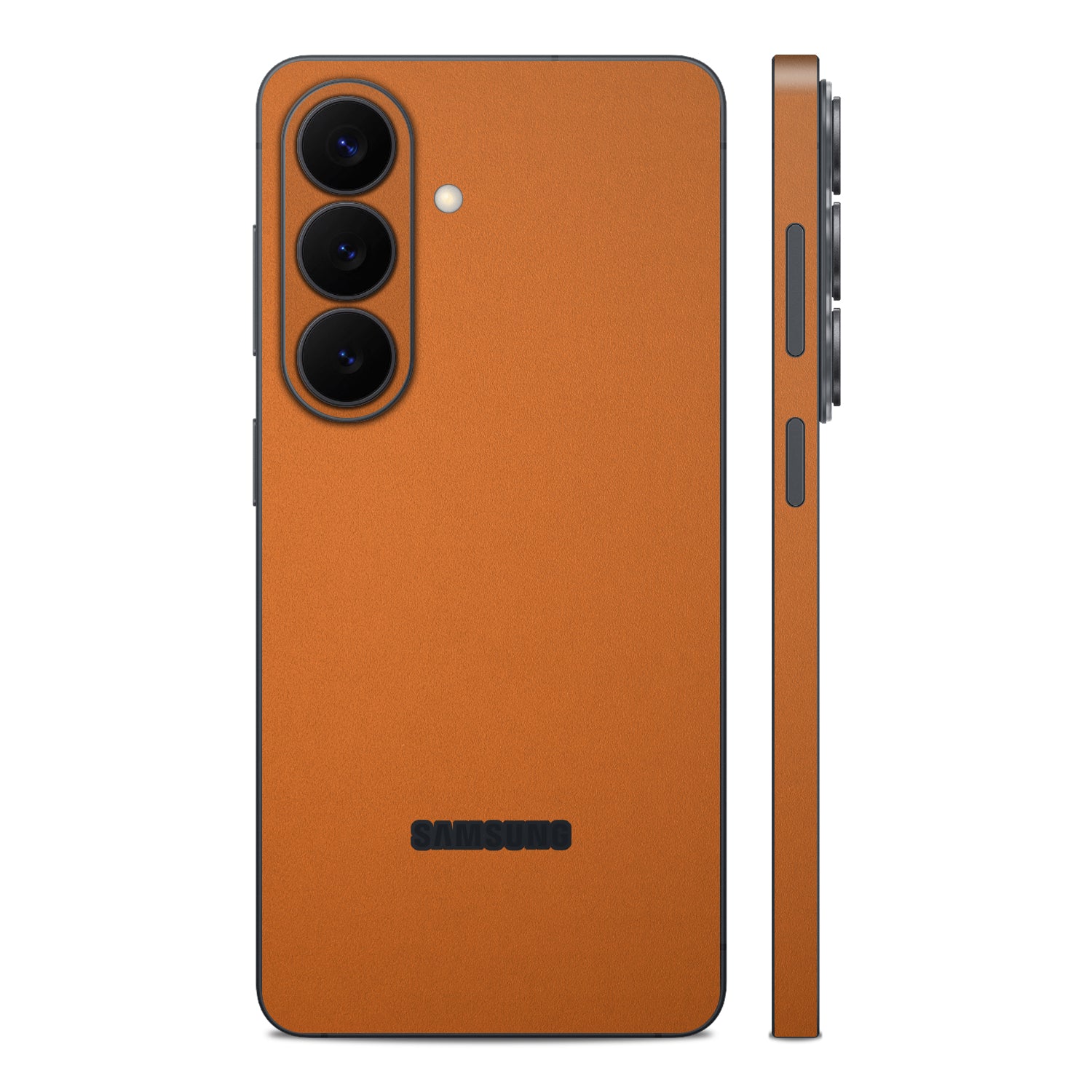 Samsung S26 plus textured matte orange skins and wraps