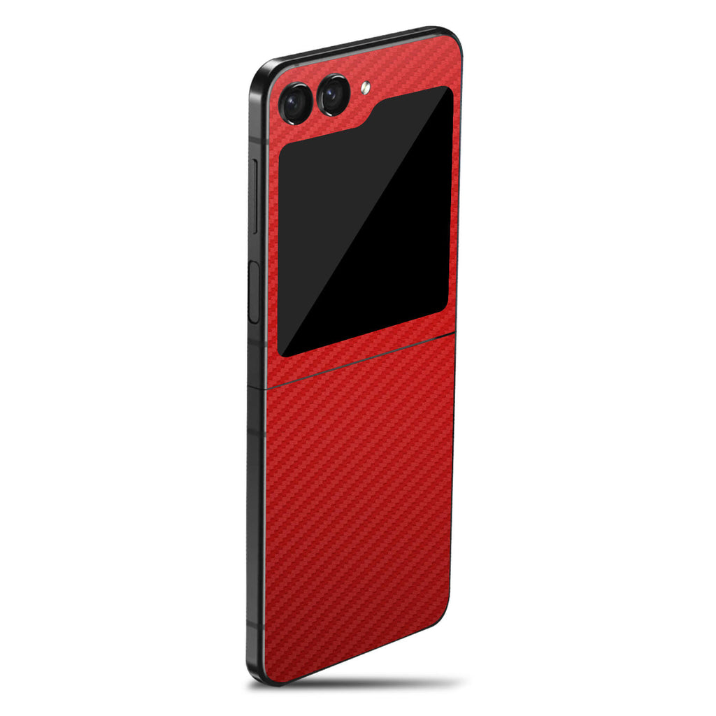 Samsung Galaxy Z Flip 5 Red carbon fibre skins
