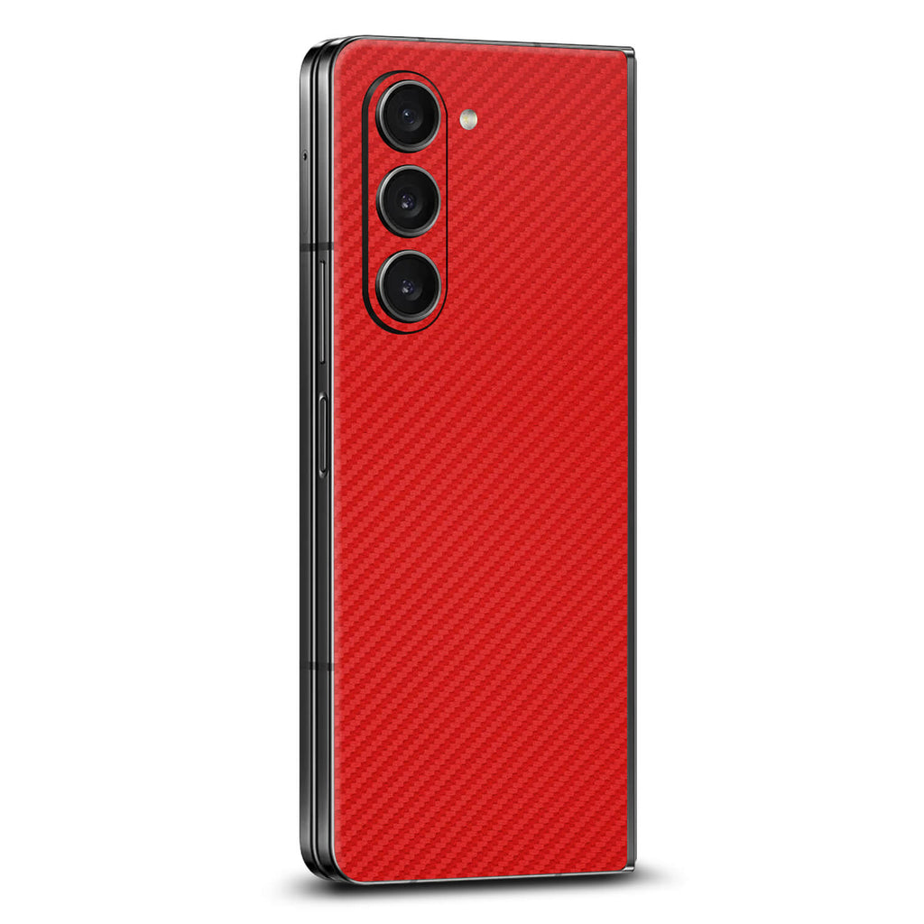 Samsung Galaxy Z Fold 5 Red carbon fibre skins