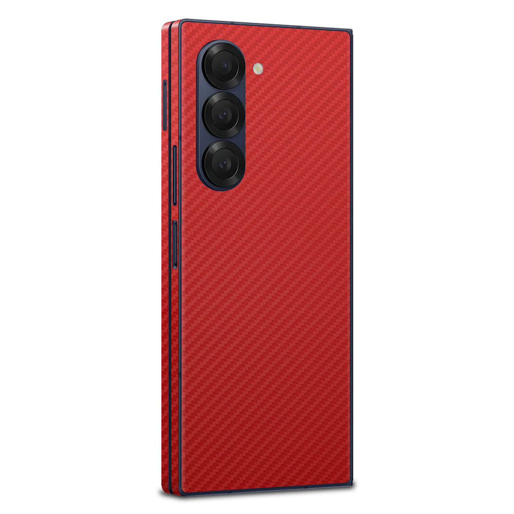 Samsung Galaxy Z Fold 6 Red carbon fibre skins