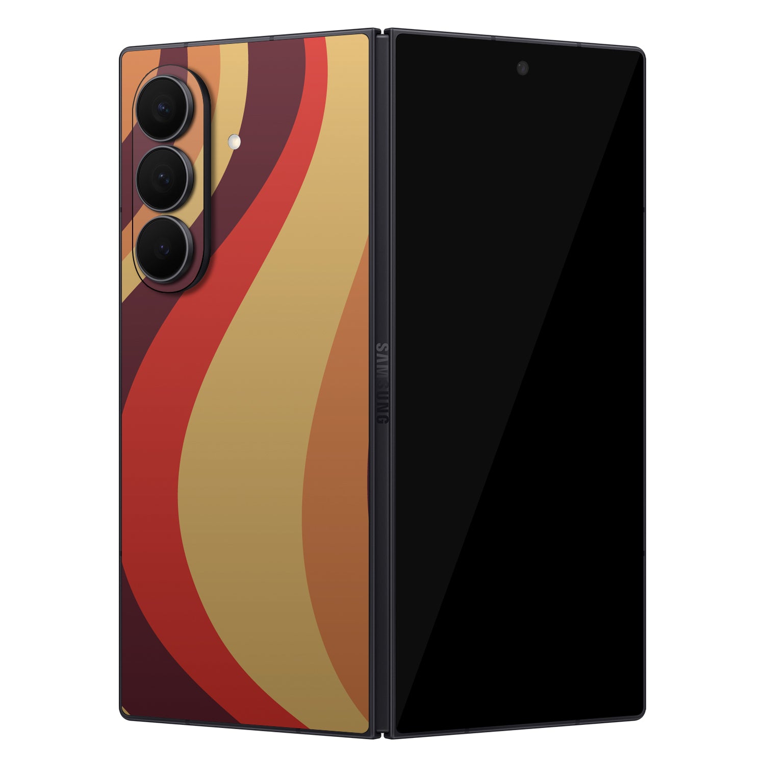 samsung galaxy z fold 7 abstract lava skins and wraps 