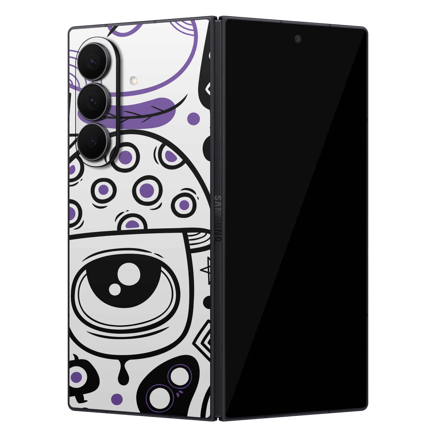 samsung galaxy z fold 7 monsters purple skins and wraps 