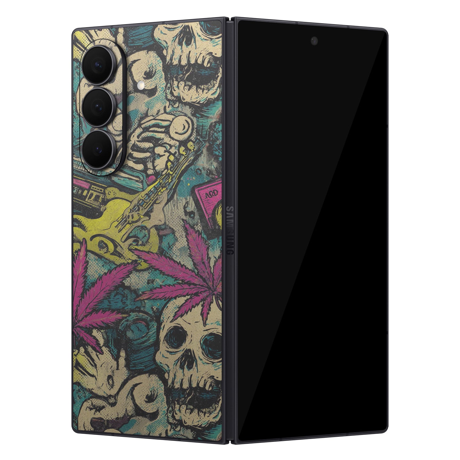 samsung galaxy z fold 7 rasta grunge skins and wraps 