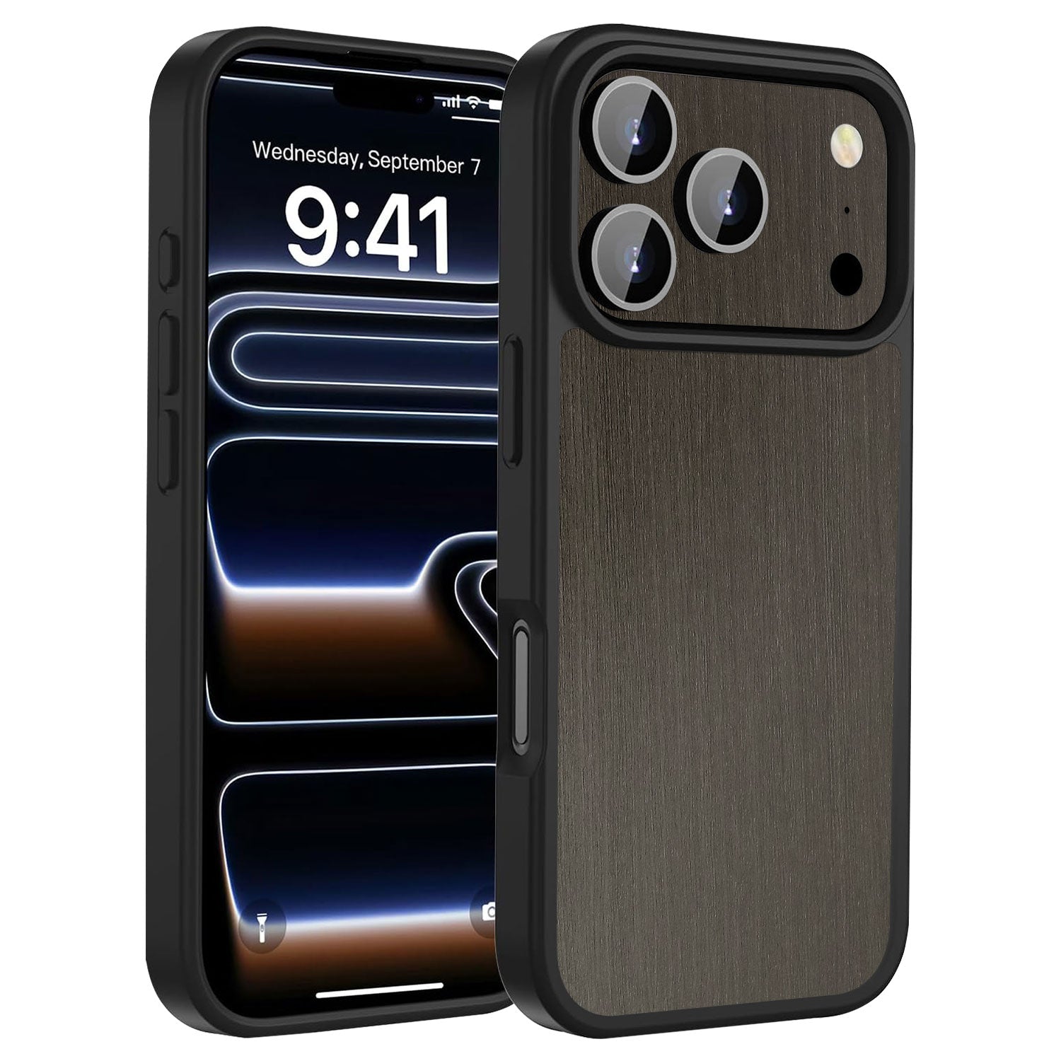 iPhone 17 Pro Max CustomX cases silverblack wood