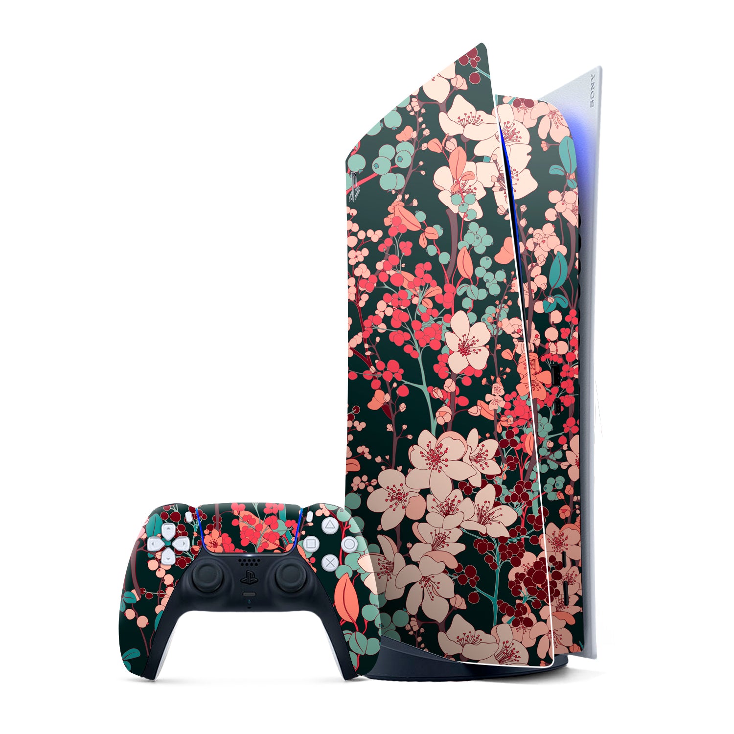 PS5 Digital Edition Art Vintage Floral skins