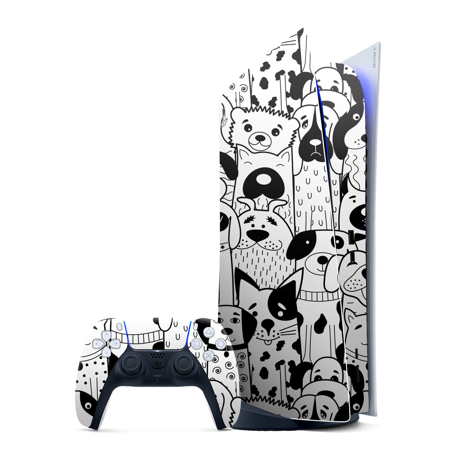 PS5 Digital Edition Doodles dog skins
