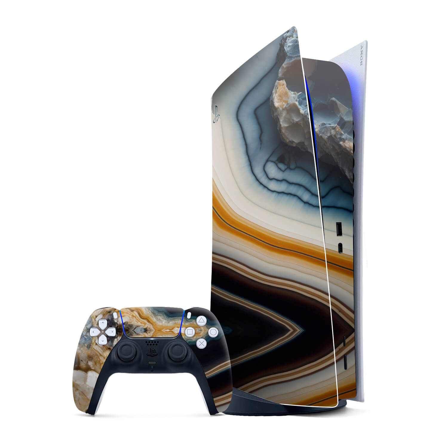PS5 Digital Edition Onyx geode skins