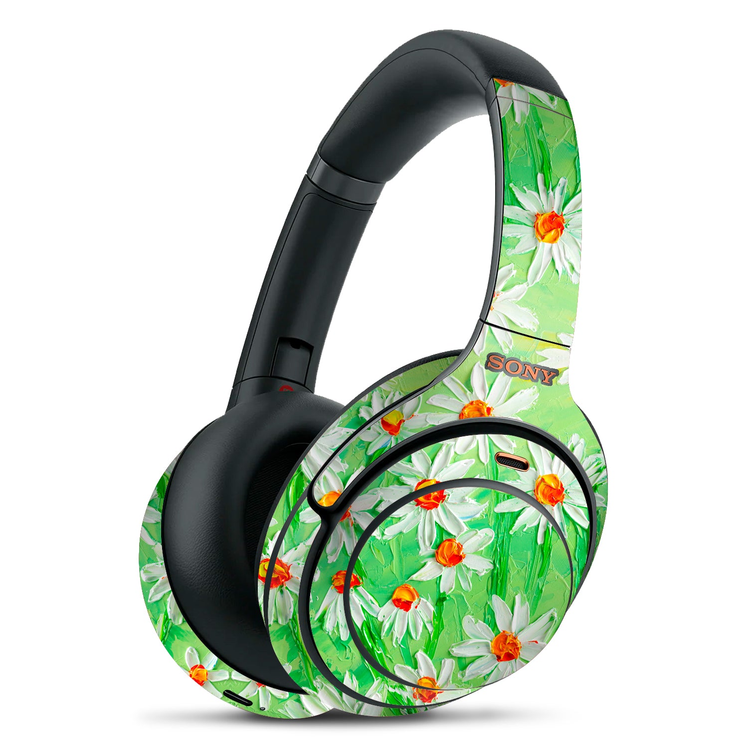 Sony WH1000XM4 Wireless Headphone Art Daisy Field skin