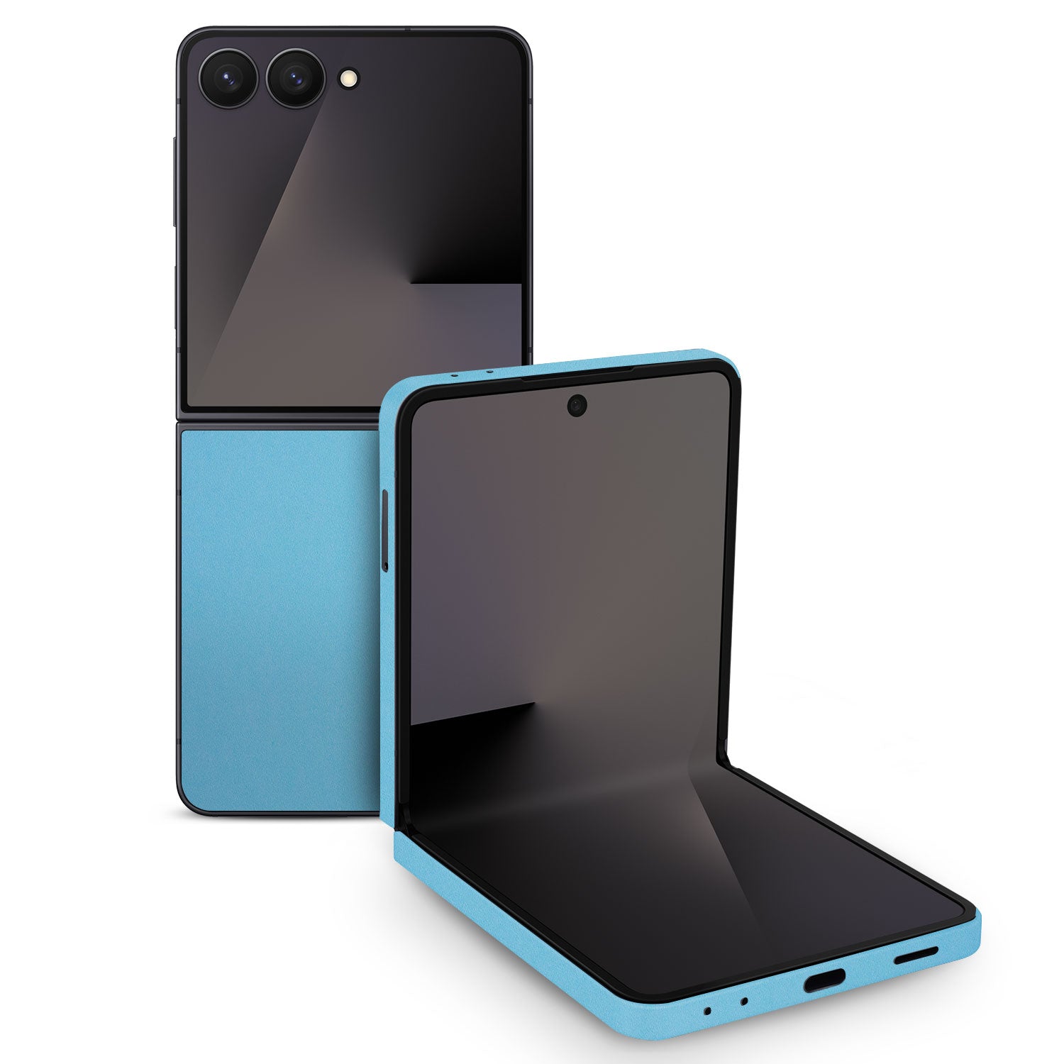 Samsung Galaxy Z Flip 7 textured matt light blue Skins