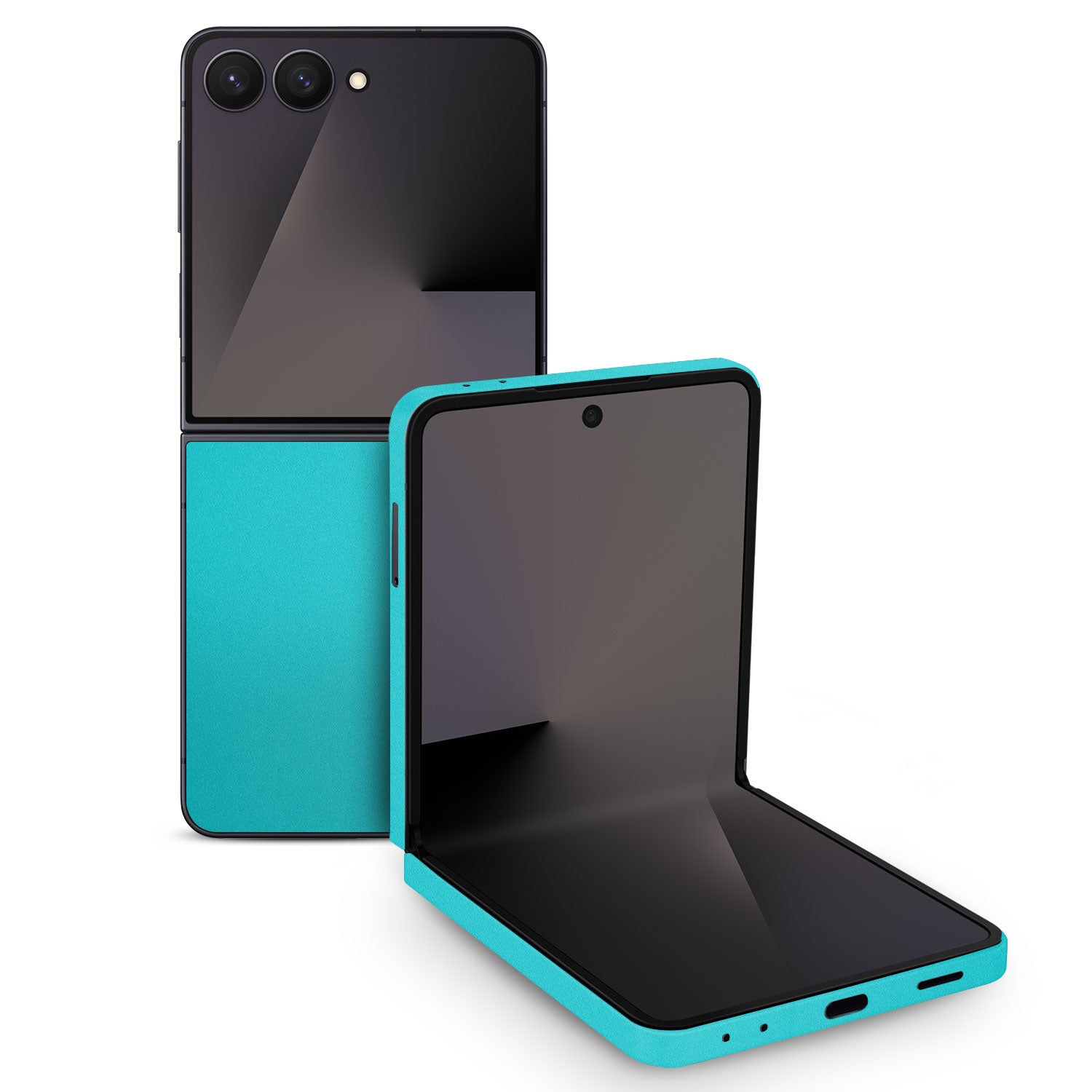 Samsung Galaxy Z Flip 7 textured matt turquiose Skins