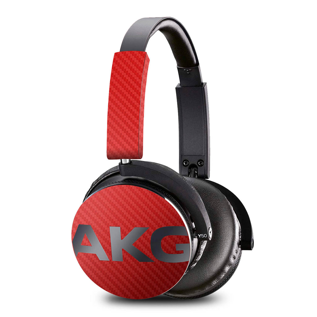 AKG Y50BT Headphone Red Carbon Fibre Skins