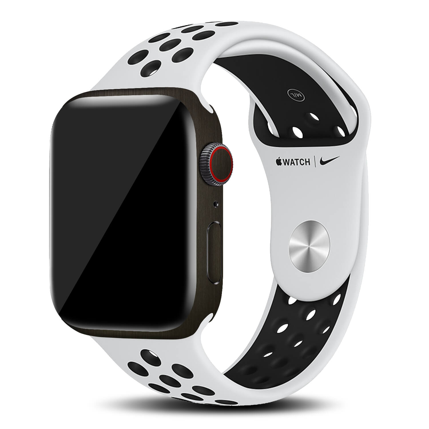 Apple Watch Series 6 Silverblack Wood Skins (44mm)