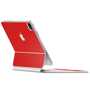 Apple iPad Pro Magic Keyboard 12.9" (2022, Gen 6) Red carbon fibre skins