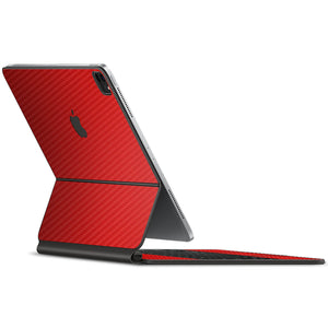 Apple iPad Pro Magic Keyboard 12.9" (2020, Gen 4) Red Carbon Fibre Skins
