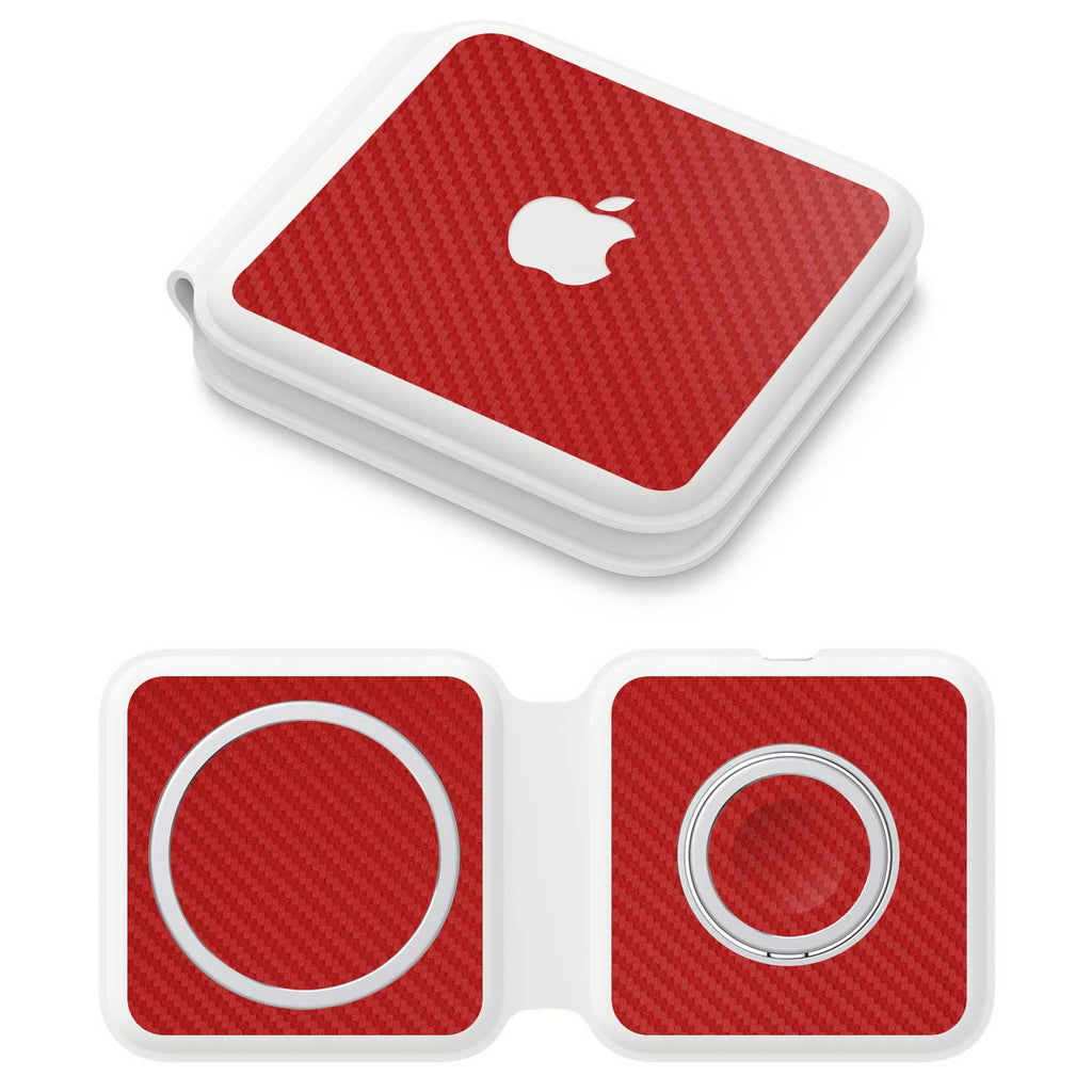 Apple MagSafe Duo Charger Red carbon fibre skins