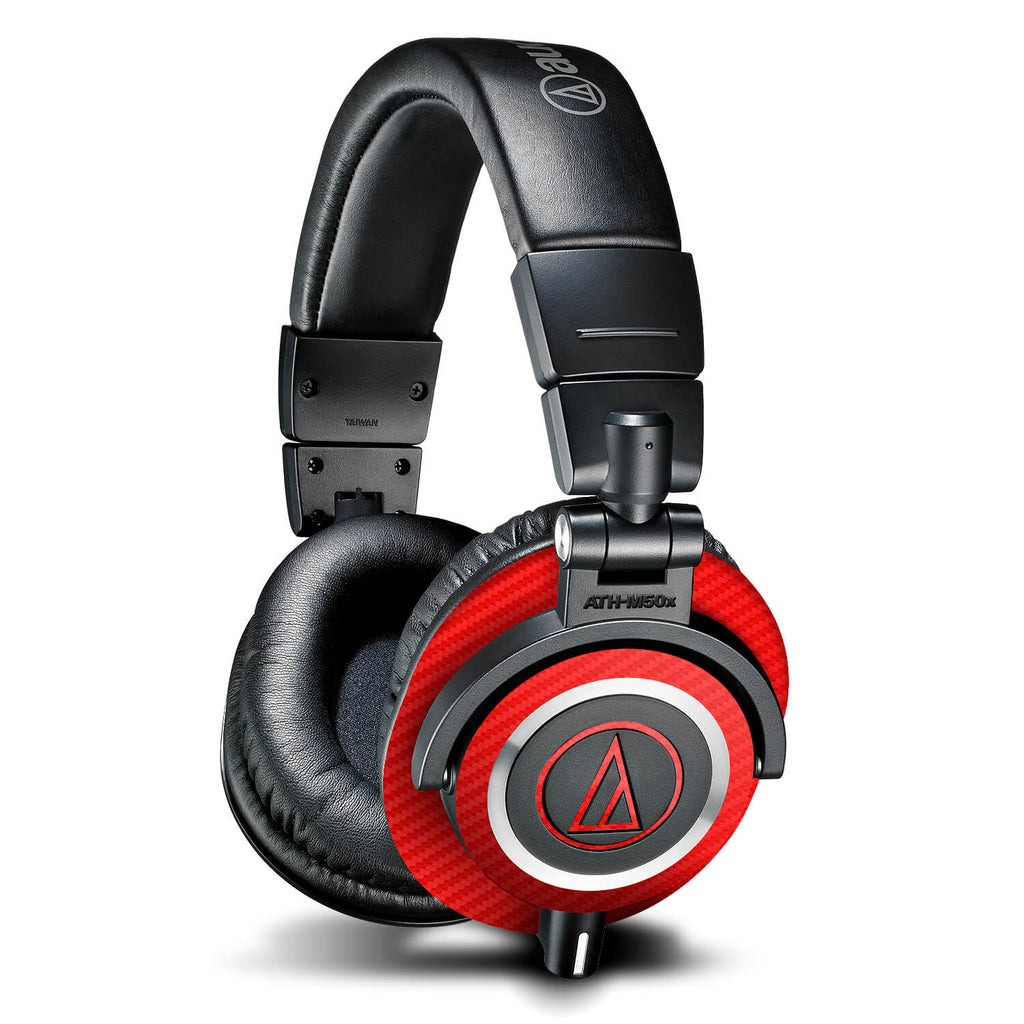 Audio Technica ATH-M50X Red carbon fibre skins