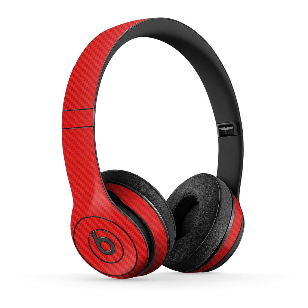 Beats Solo 3 Red Carbon Skins