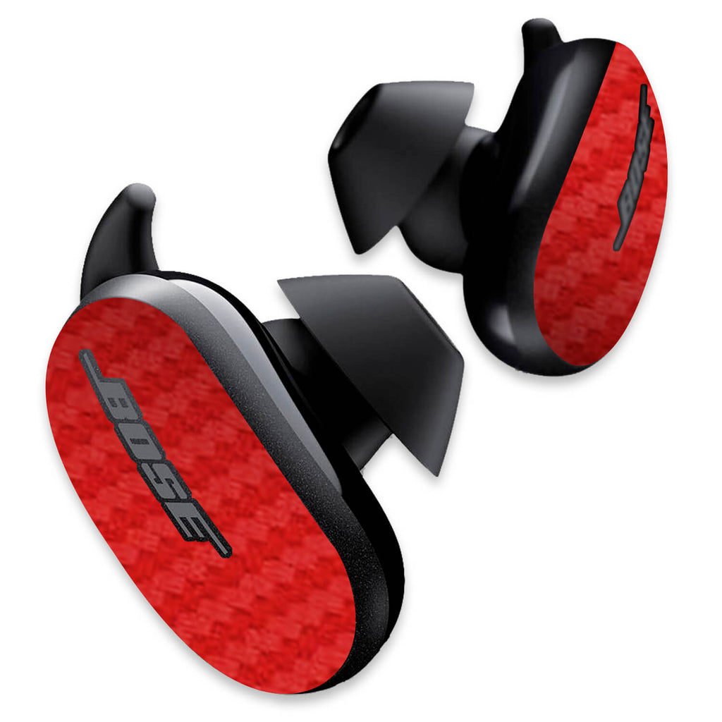 Bose QuietComfort Earbud Red Carbon Fibre Skins