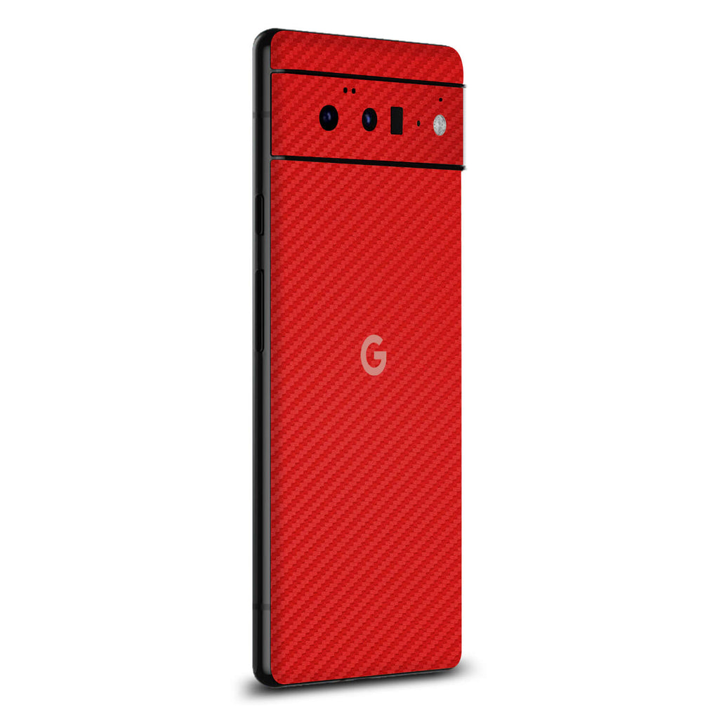 Google Pixel 6 Pro Red carbon fibre skins