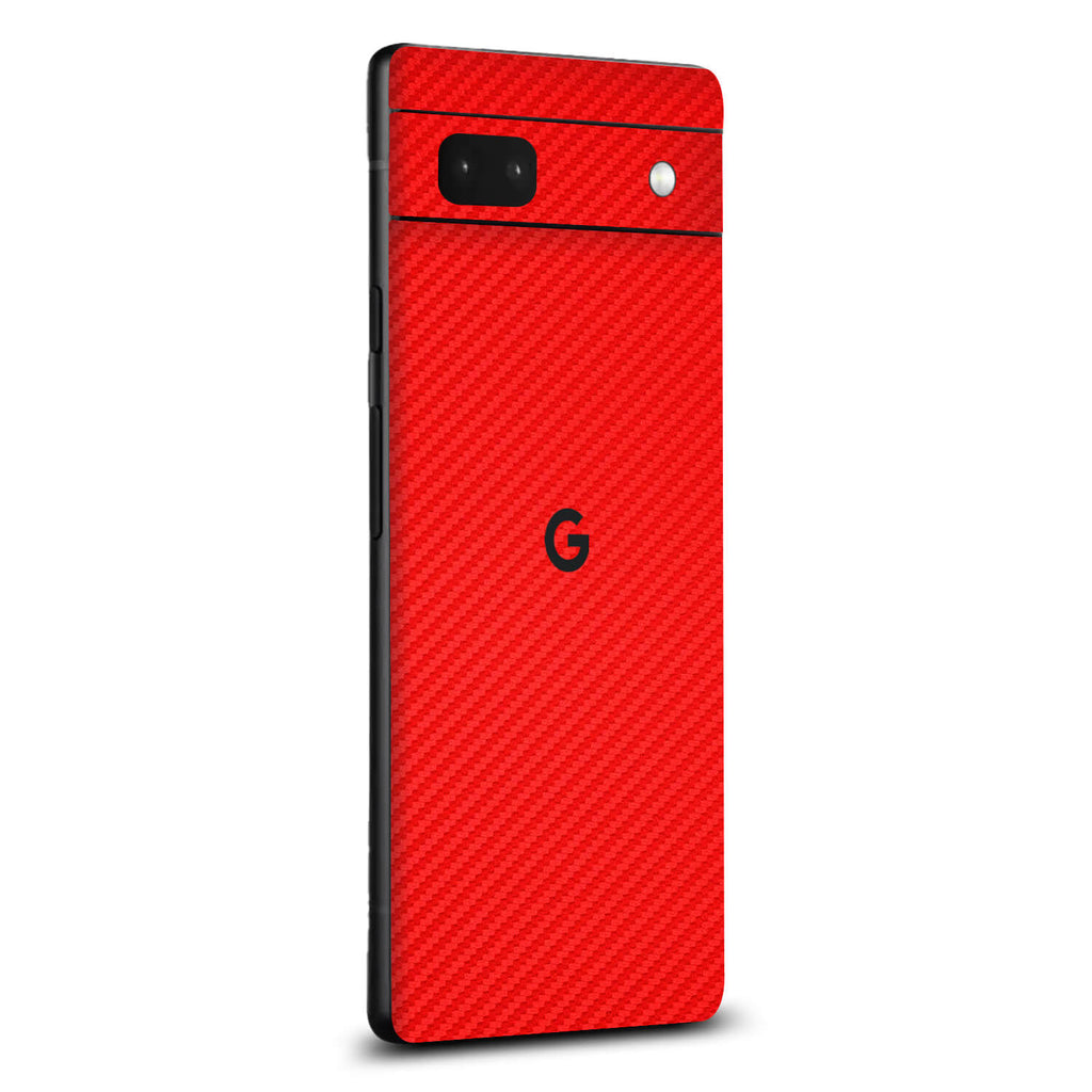 Google Pixel 6a Red carbon fibre skins