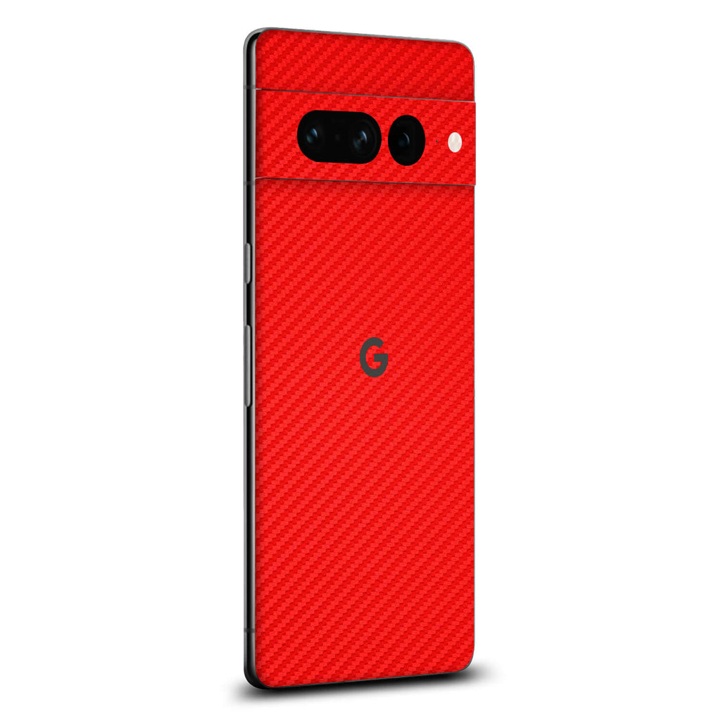 Google Pixel 7 Pro Red carbon fibre skins