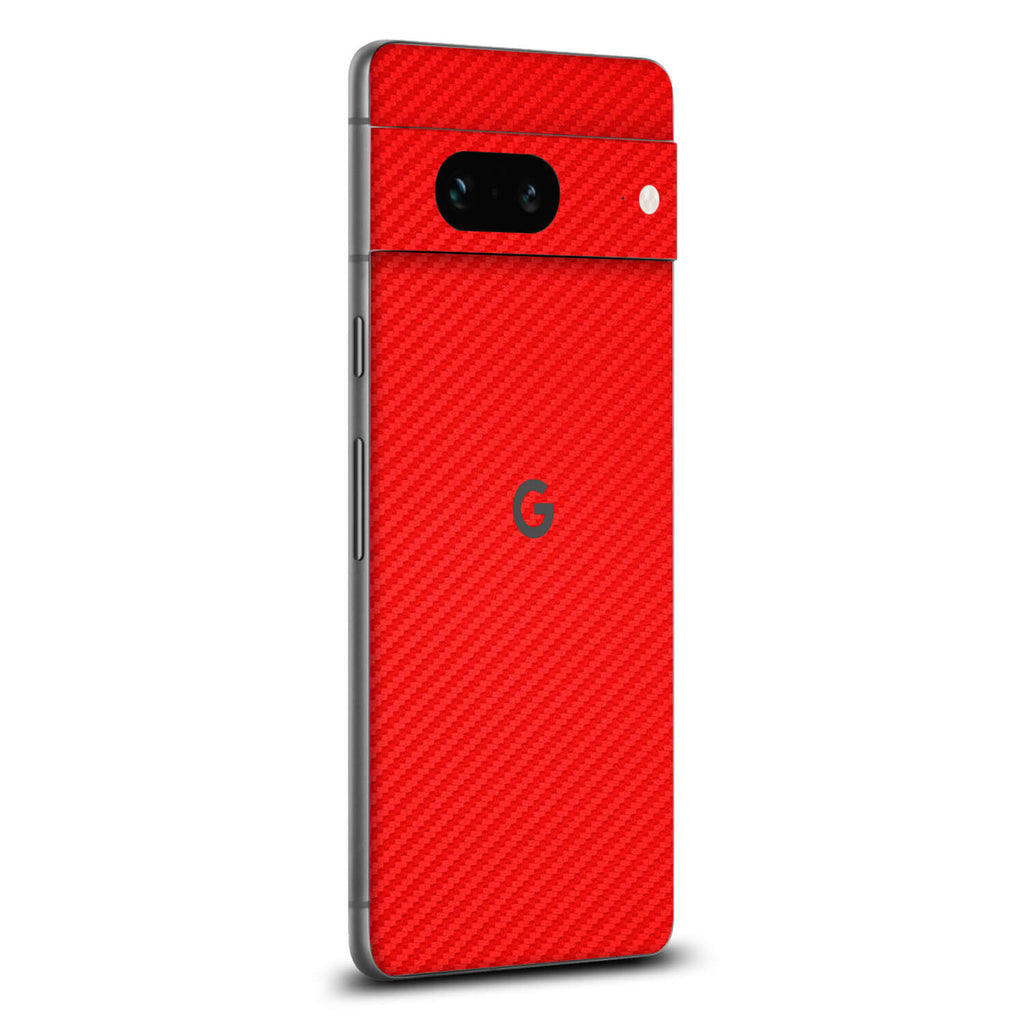 Google Pixel 7 Red carbon fibre skins