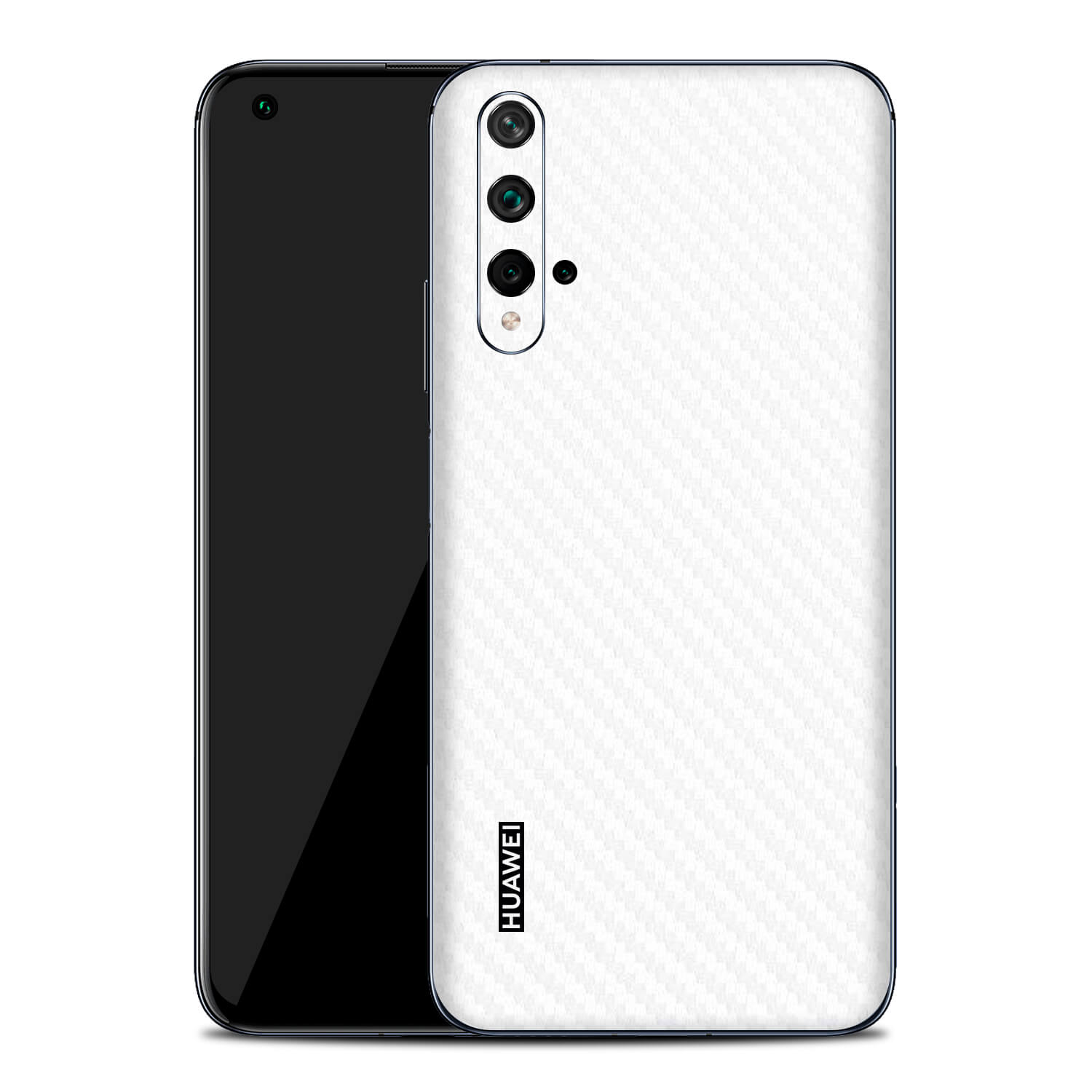 Huawei Nova 5T White Carbon Fibre Skins