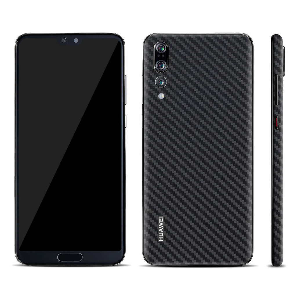 Huawei P20 Pro Black Carbon Fibre Skins