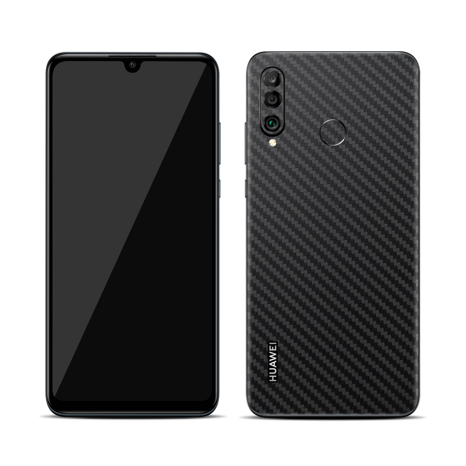 Huawei P30 Lite Black Carbon Fibre Skins