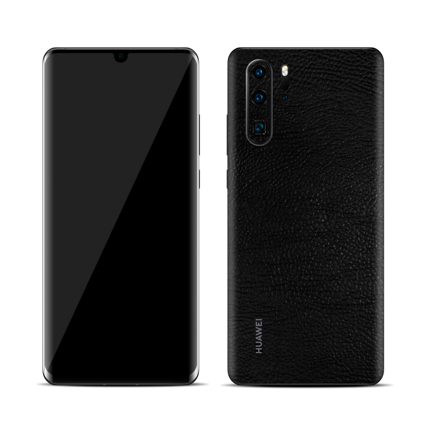 Huawei P30 Pro Black Leather Skins