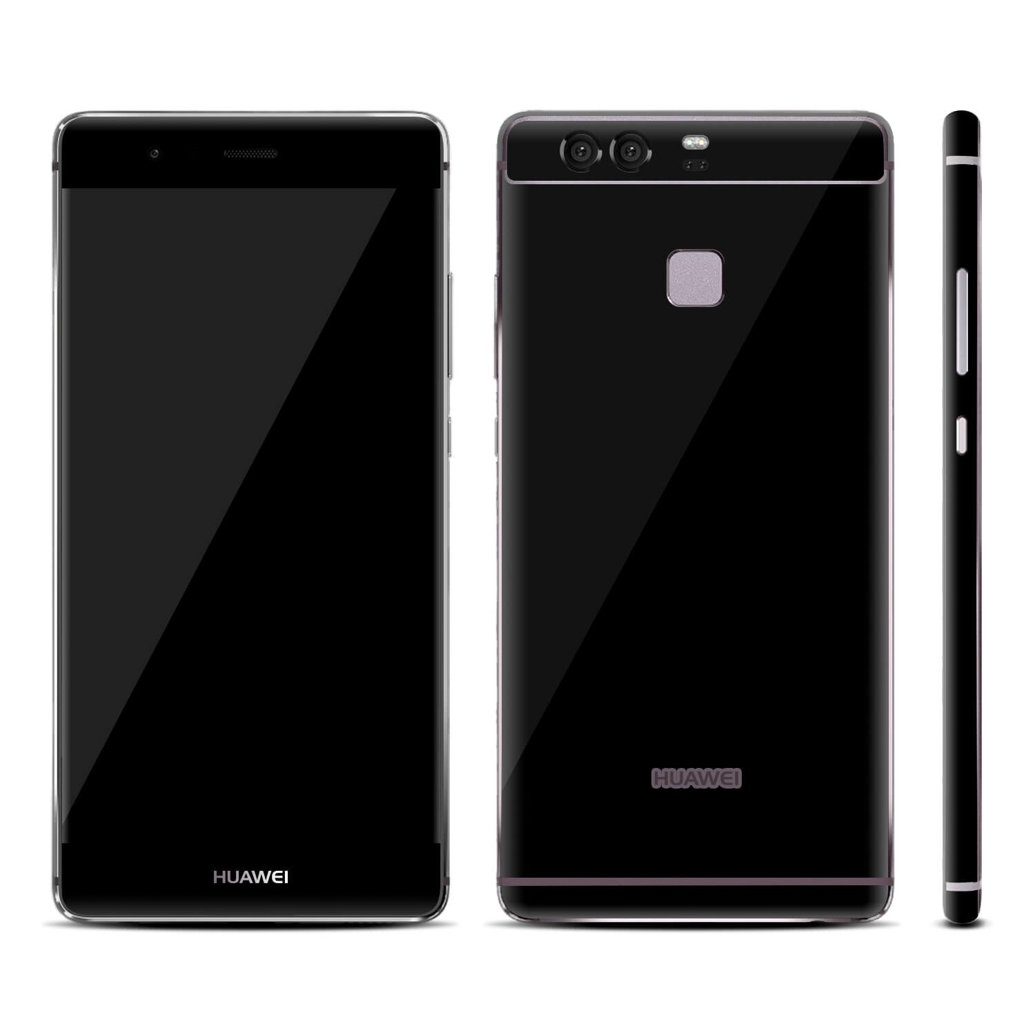 Huawei P9 Black Gloss Skins