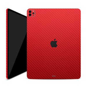 iPad Pro 12.9" (2020, Gen 4) Red Carbon Fibre Skins