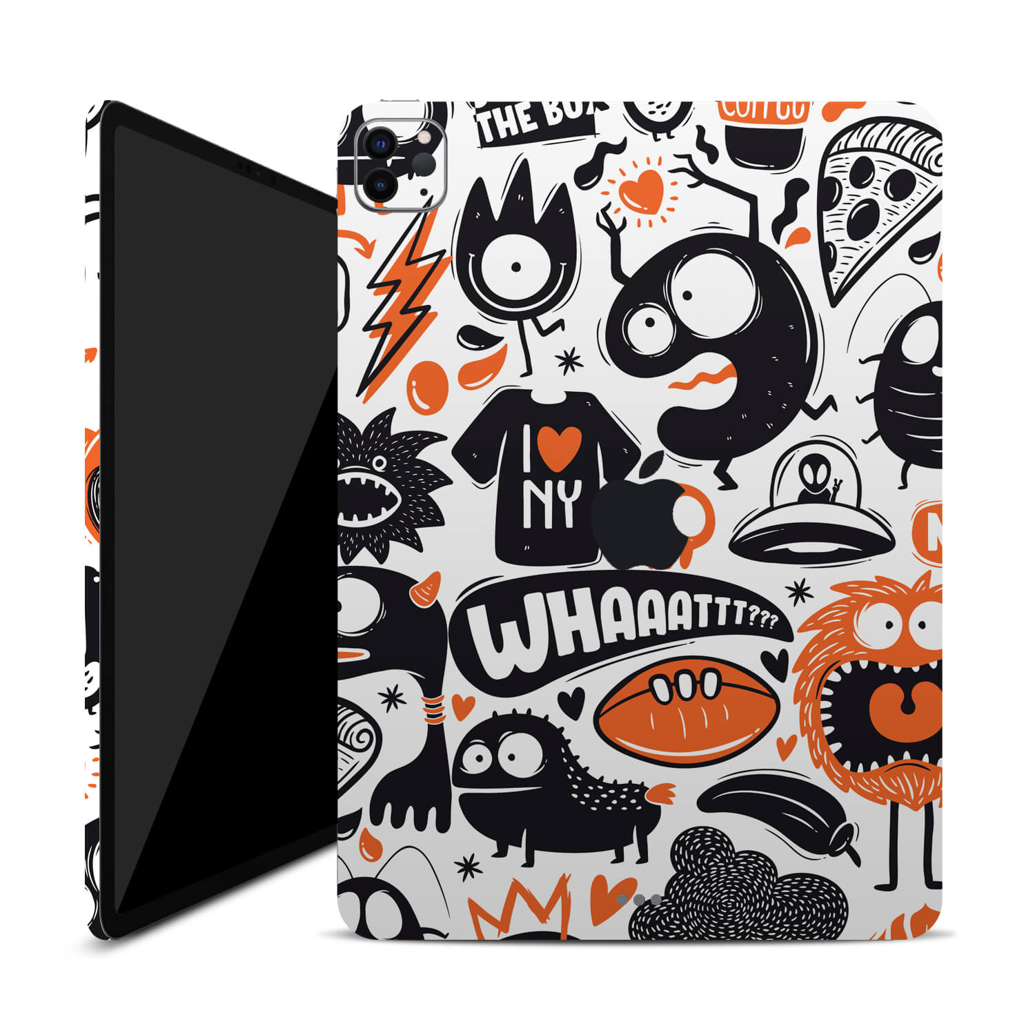 iPad Pro 12.9-inch (2021, Gen 5, M1) Doodles monster orange skins
