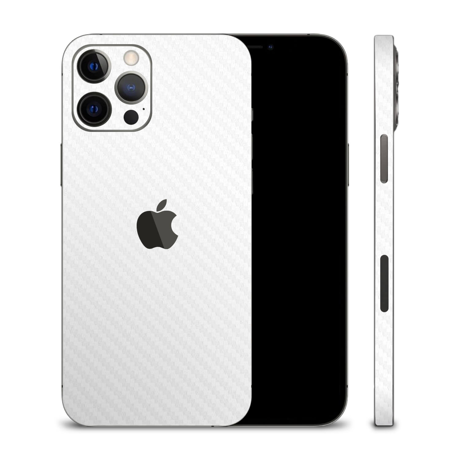 iPhone 12 Pro Max White Carbon Fibre Skins