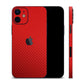 iPhone 12 Mini Red Carbon Fibre Skins