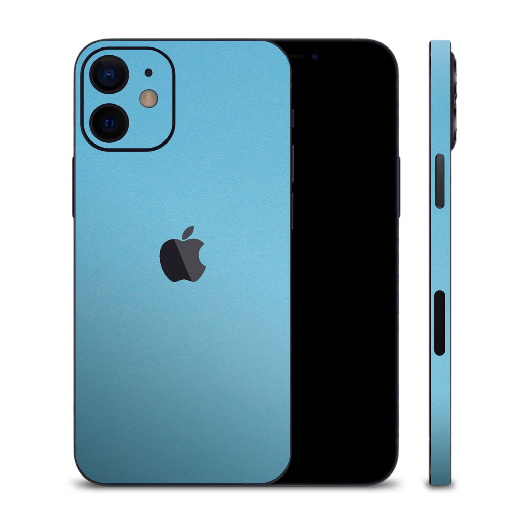 iPhone 12 Textured Matt Light Blue Skins
