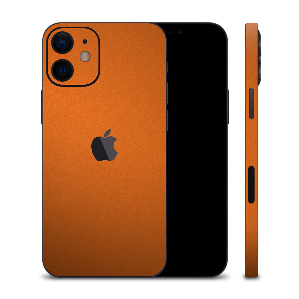 iPhone 12 Textured Matt Orange Skins