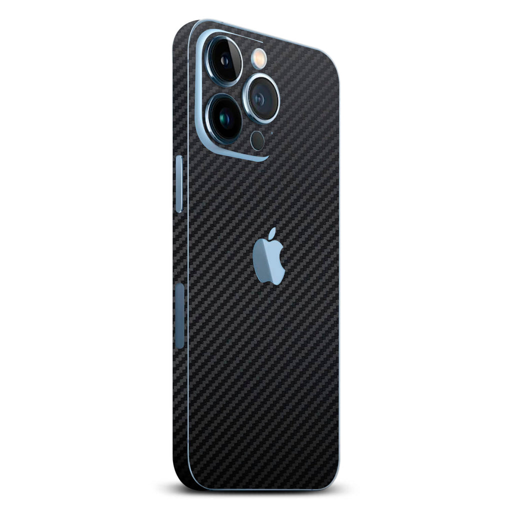 iPhone 13 Pro Black carbon fibre skins