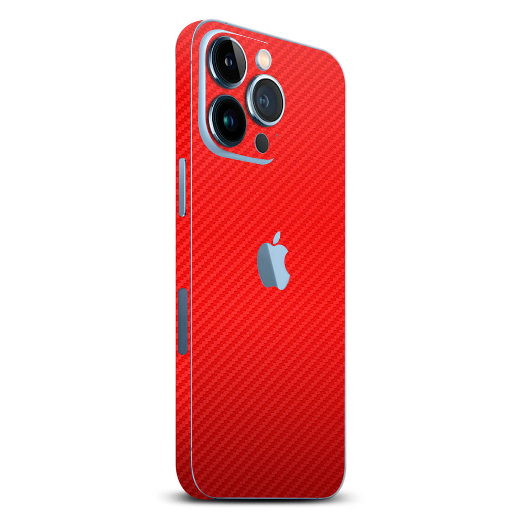 iPhone 13 Pro Max Red carbon fibre skins