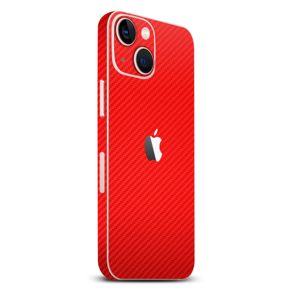 iPhone 13 Red carbon fibre skins